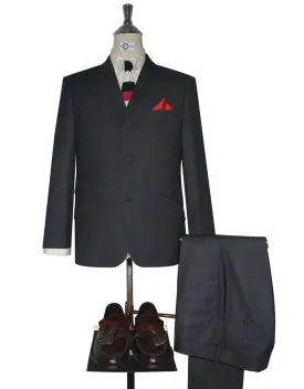 Mod Suit - Charcoal Prince Of Wales Check Notch Label Suit