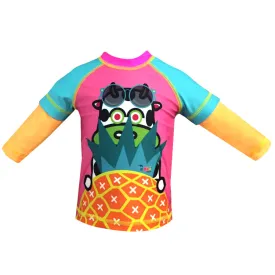 Mucca Pineapple  Baby Girl Long Sleeve Rash Guard Shirt