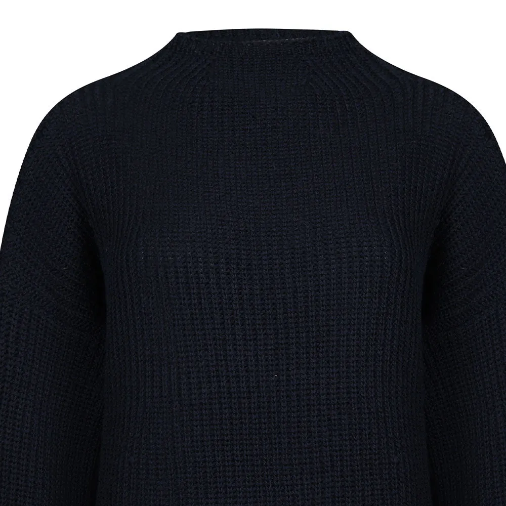 Navy Ciara Funnel Neck Sweater