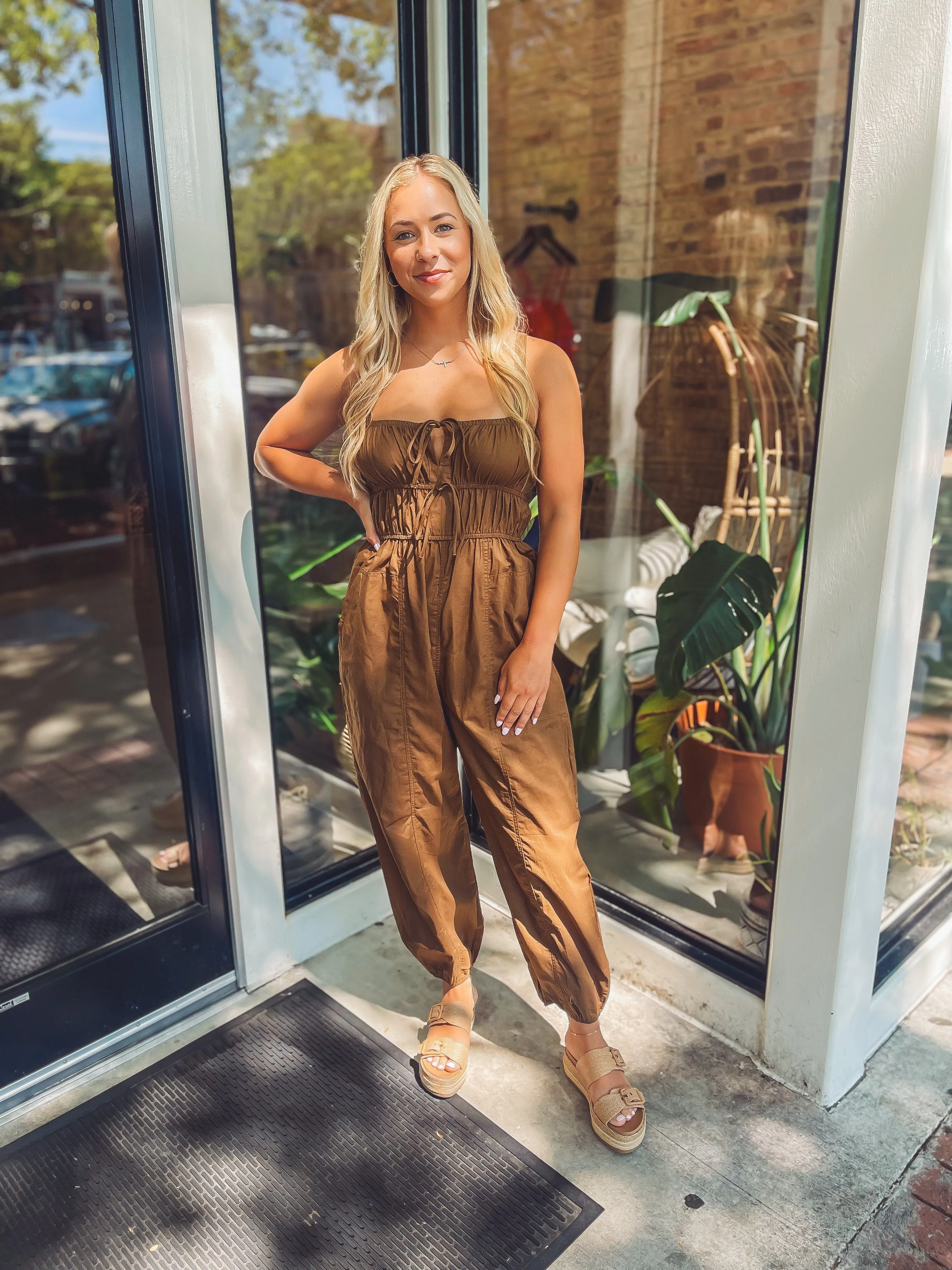 Olive jogger jumpsuit