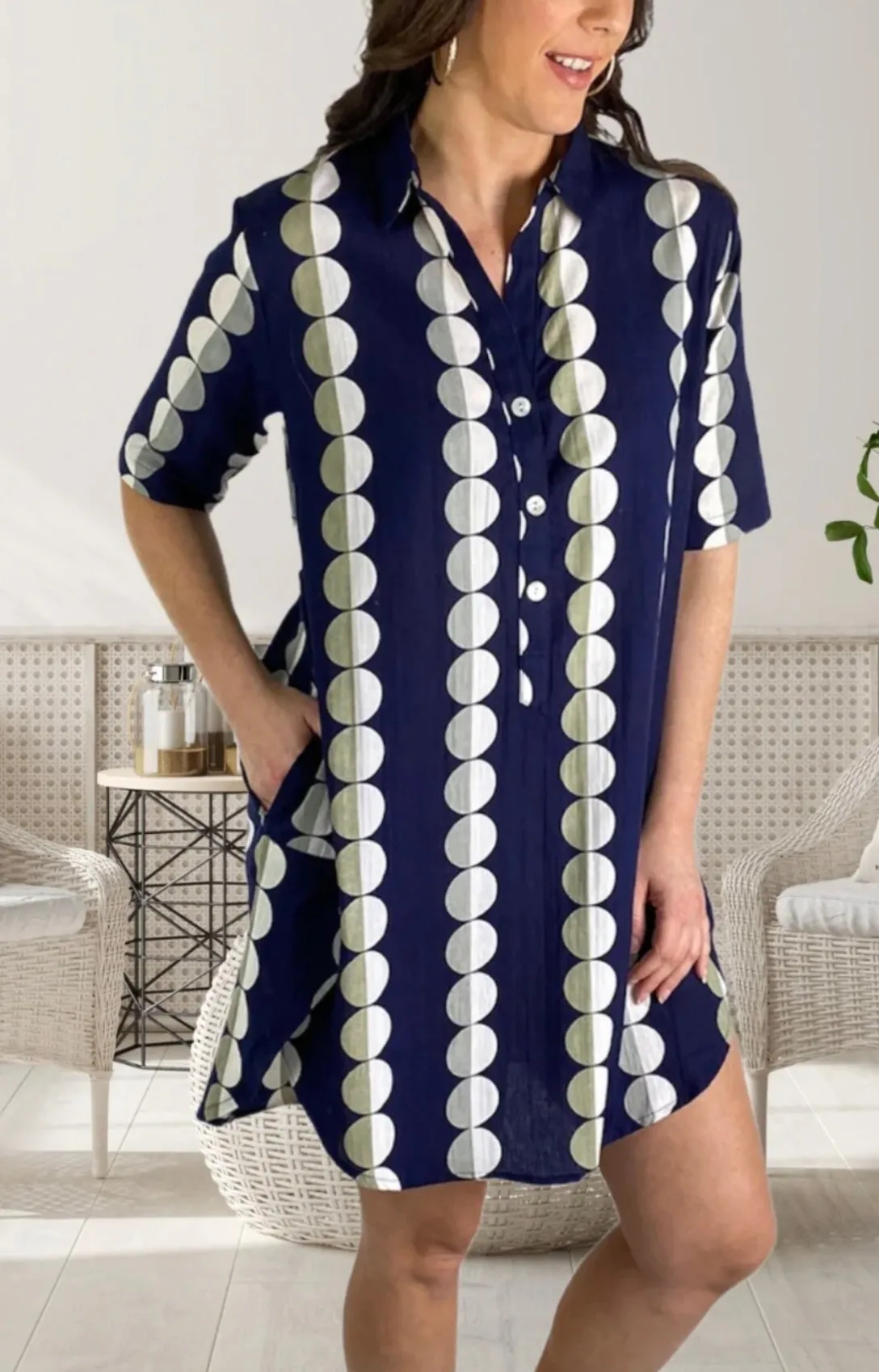 Polkadots Shirt Dress