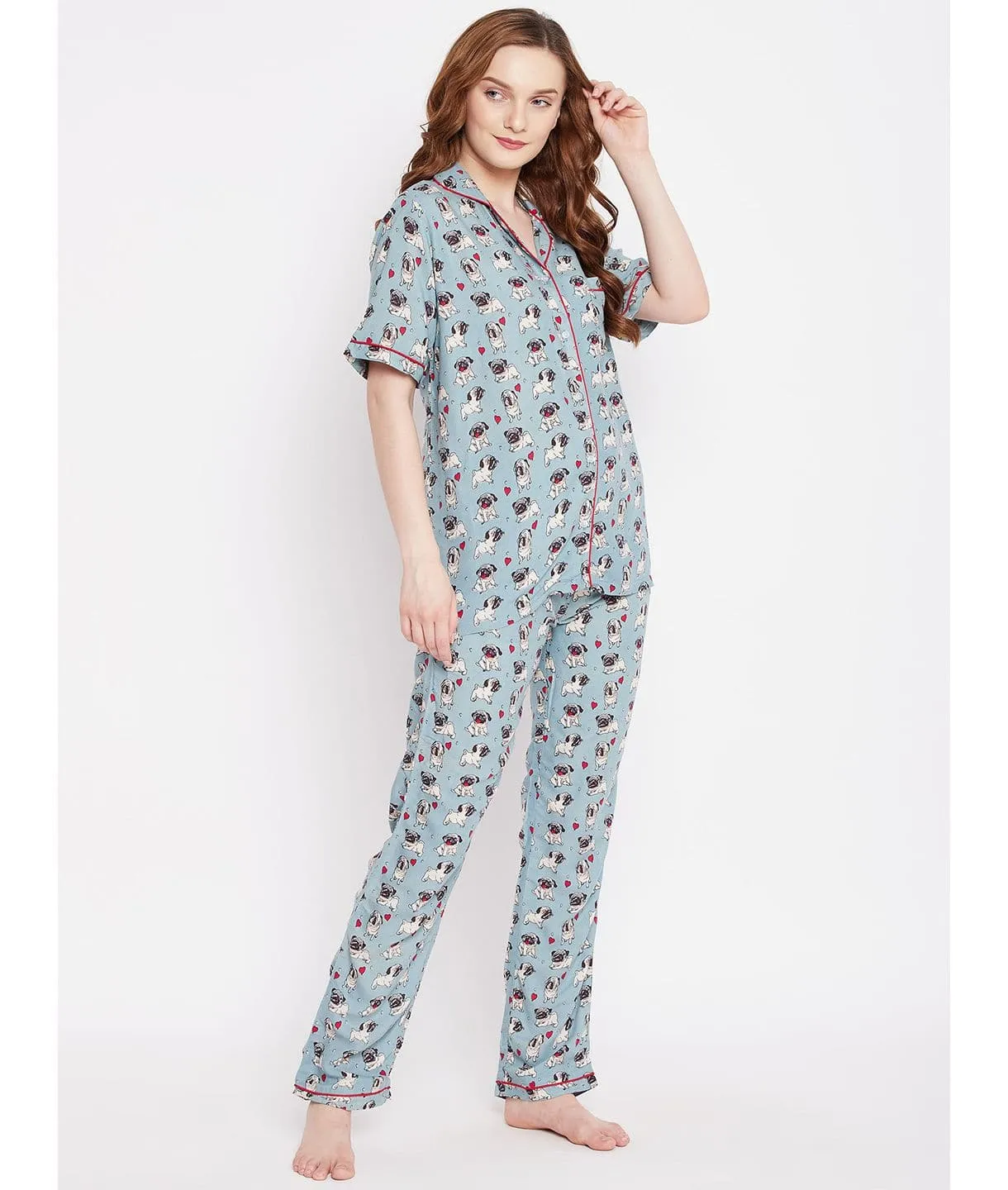 Printed Cotton Night Suit