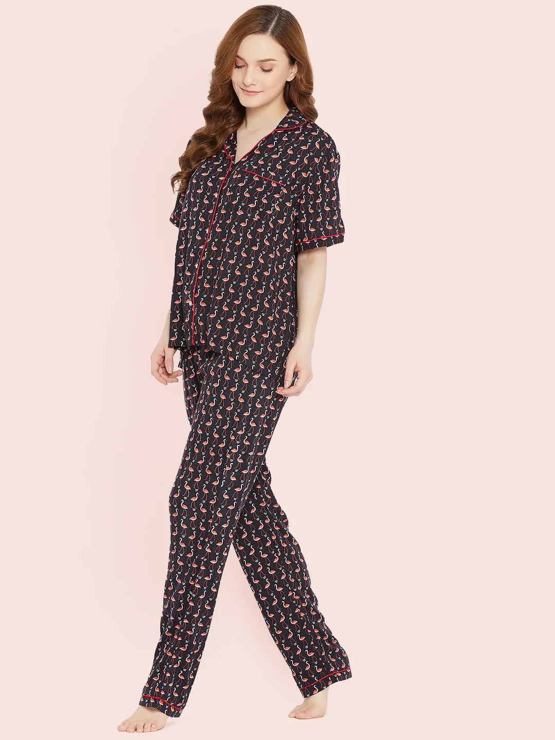 Printed Cotton Night Suit