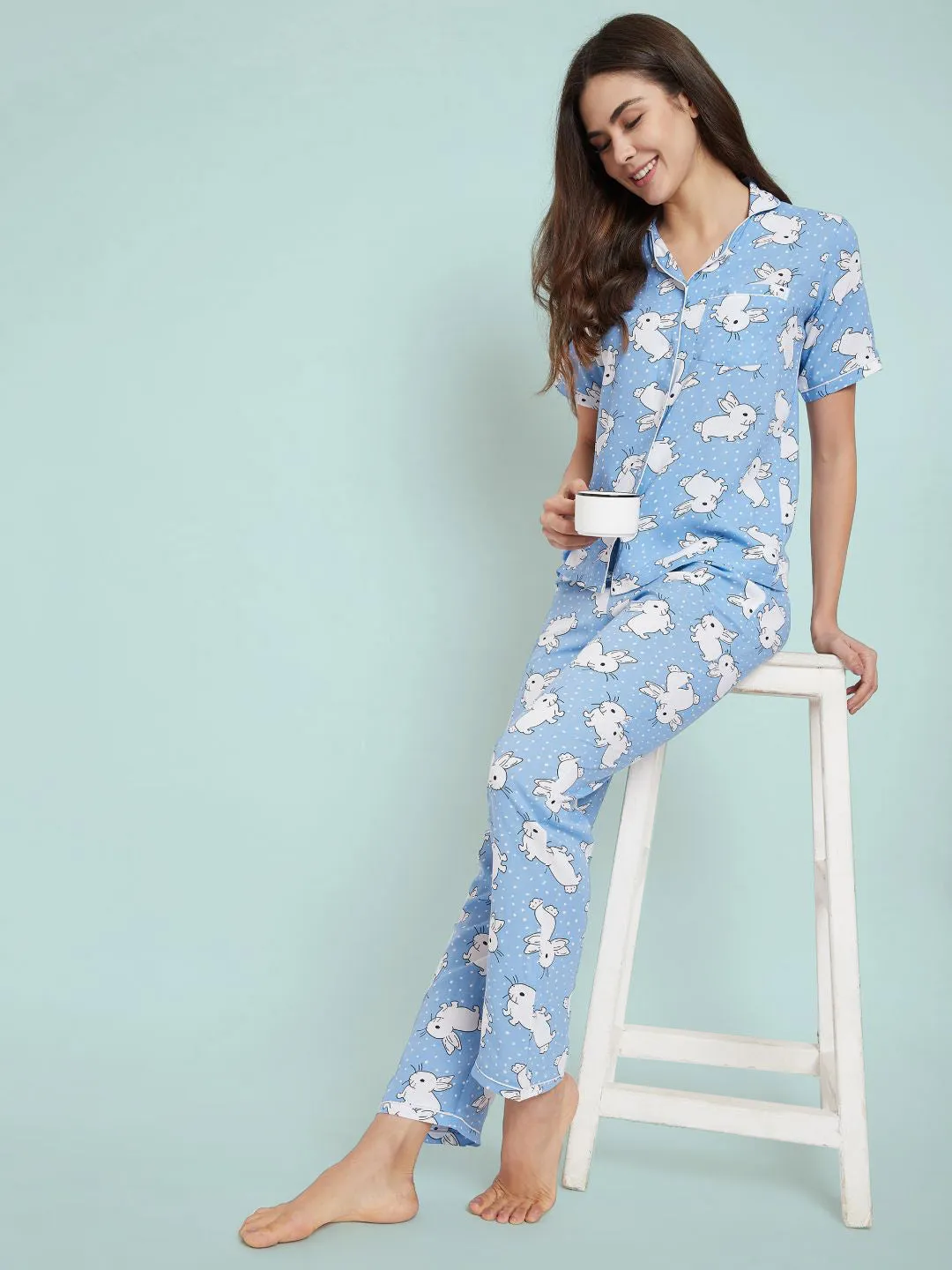 Printed Cotton Night Suit