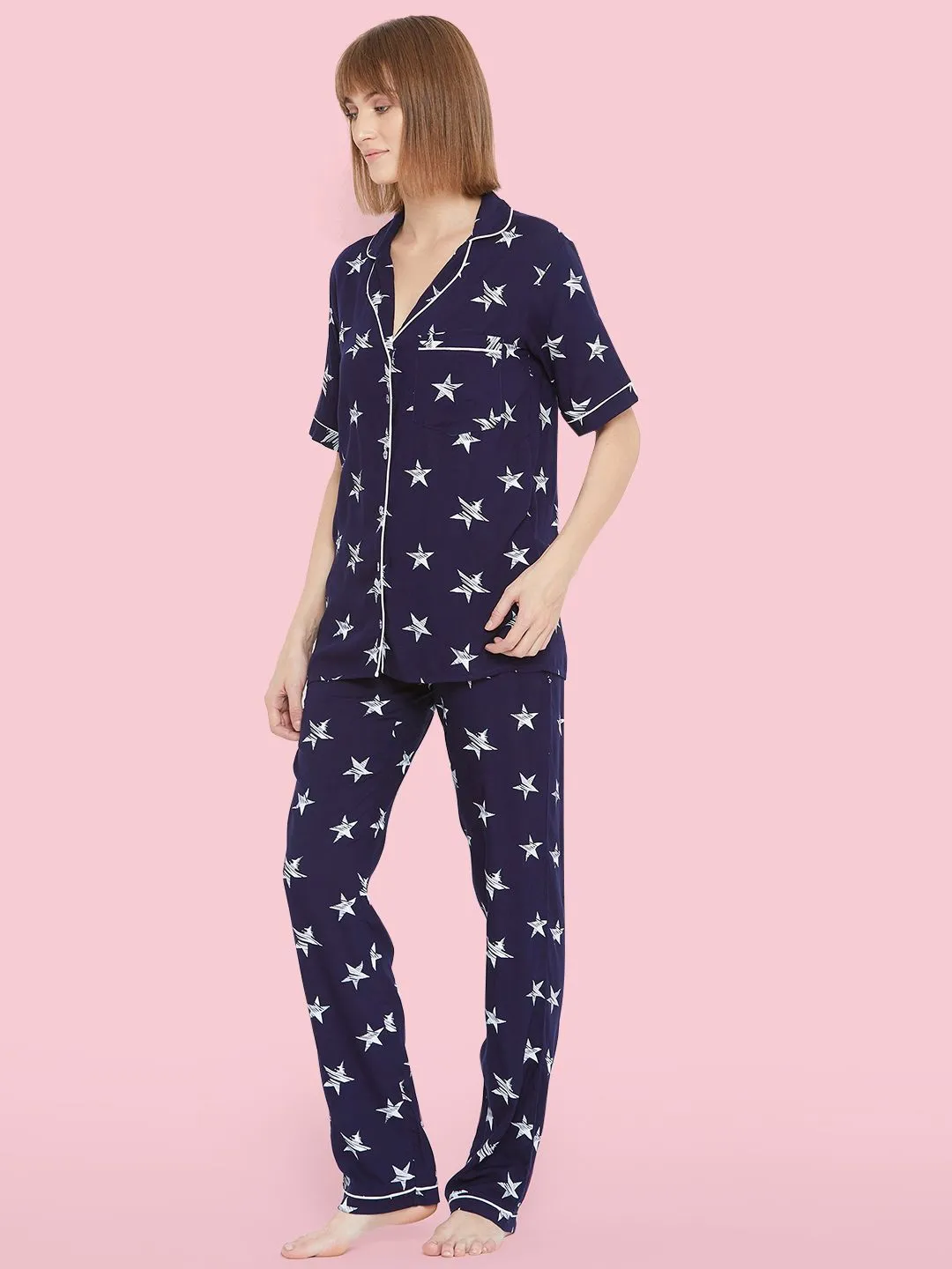 Printed Cotton Night Suit