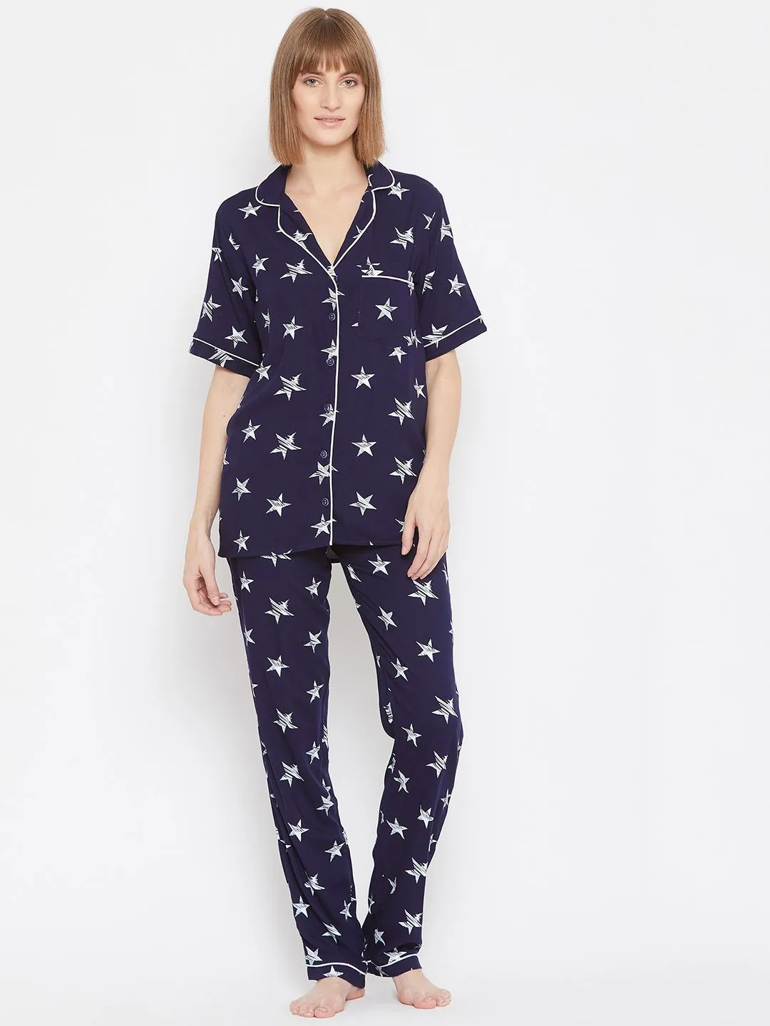 Printed Cotton Night Suit