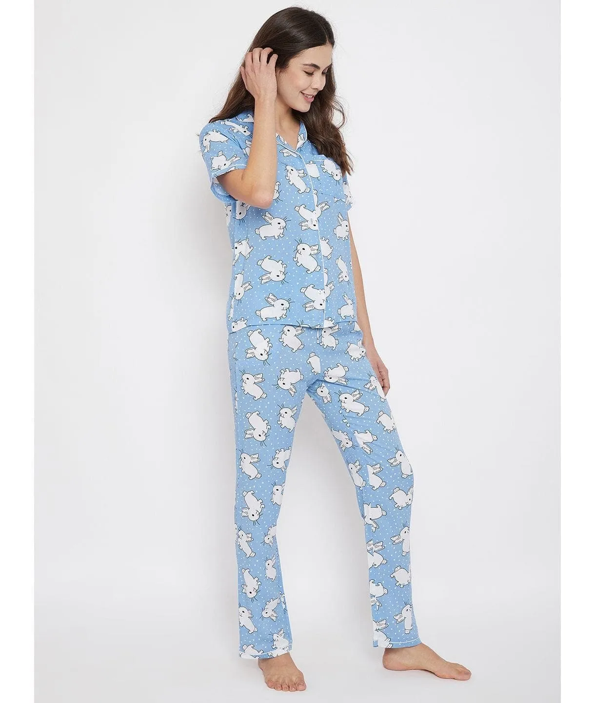 Printed Cotton Night Suit