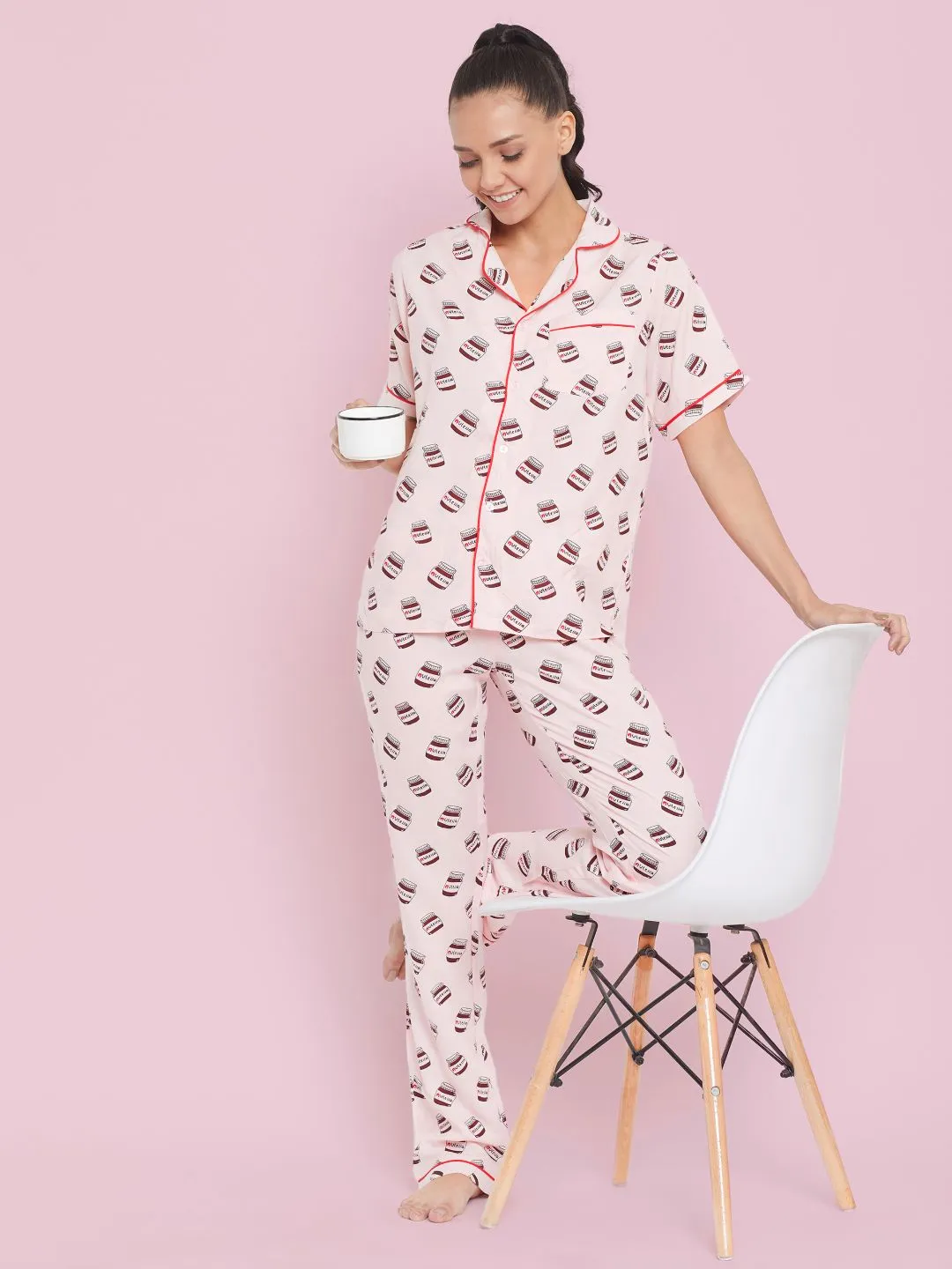 Printed Cotton Night Suit