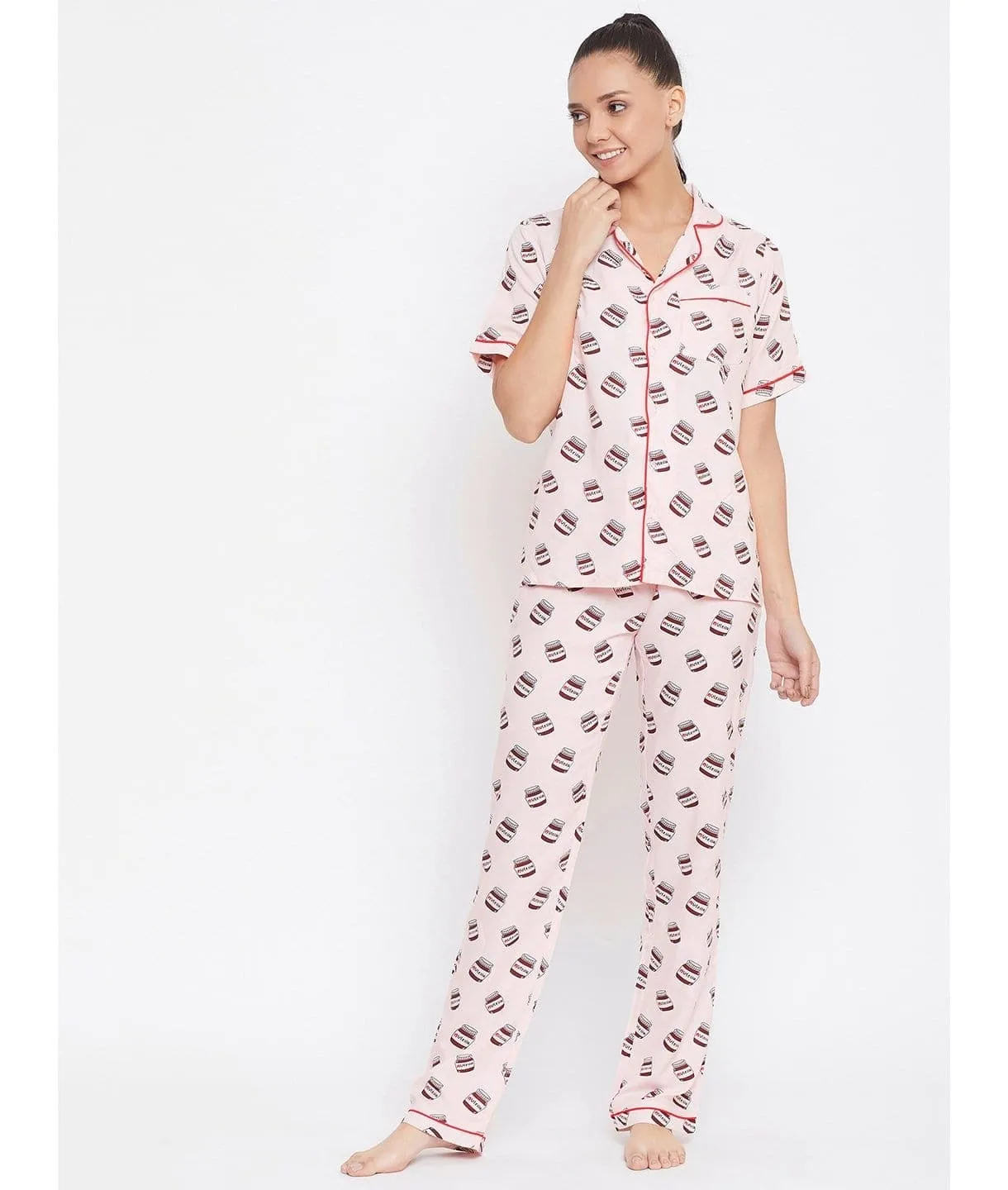 Printed Cotton Night Suit