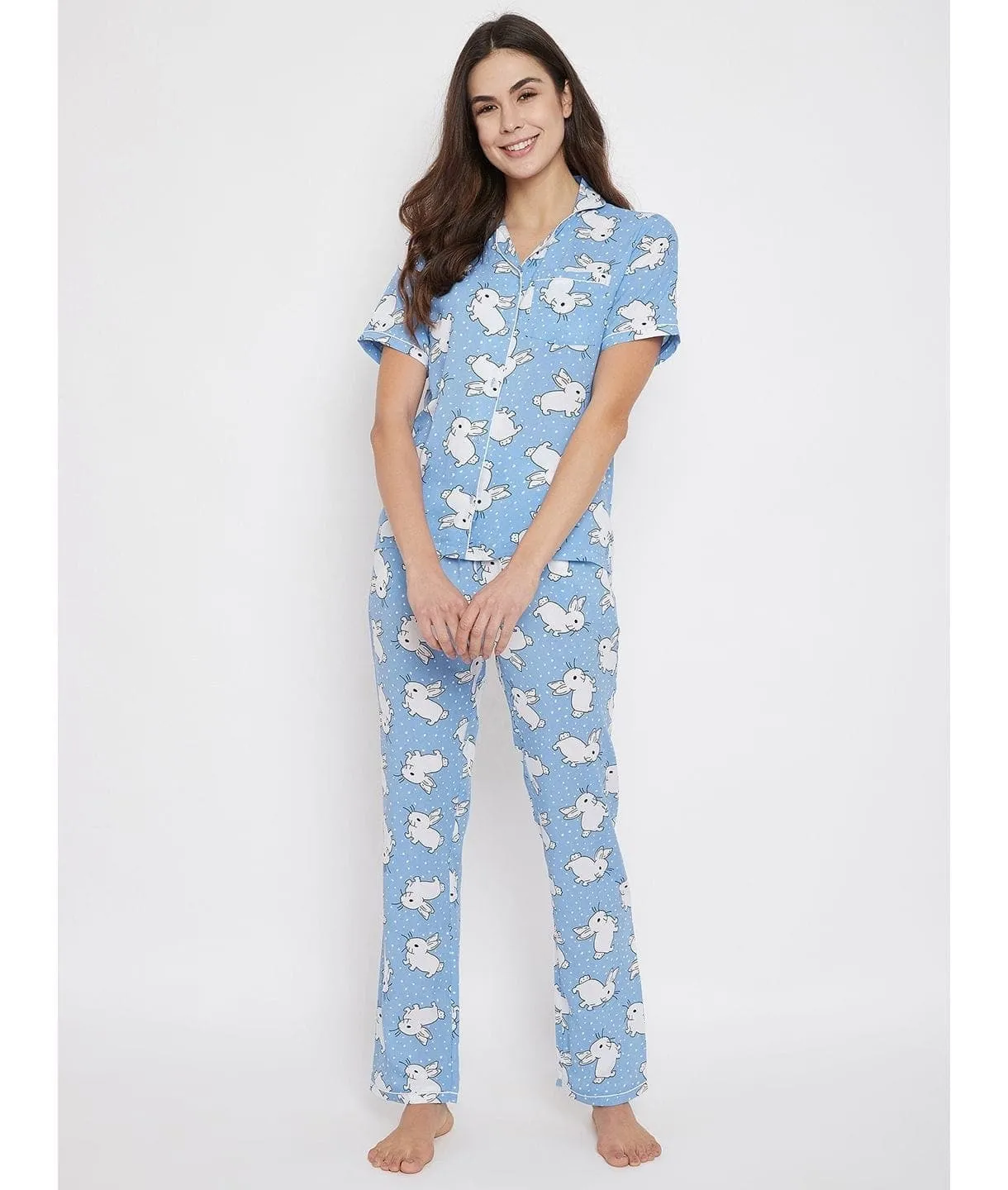 Printed Cotton Night Suit