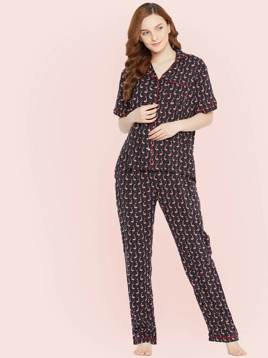 Printed Cotton Night Suit