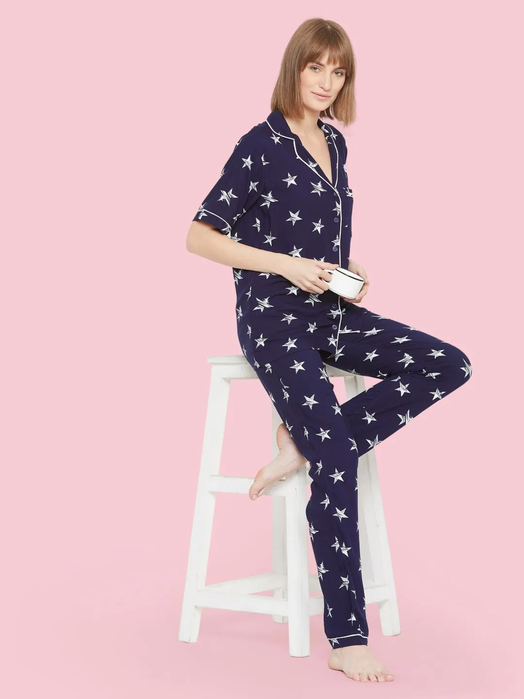 Printed Cotton Night Suit