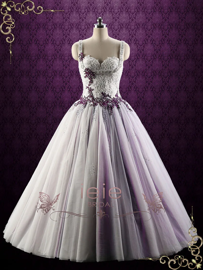 Purple Lace Ball Gown Style Wedding Dress | VIOLET