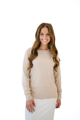 Relaxed Fit All Day Active Top - Mushroom