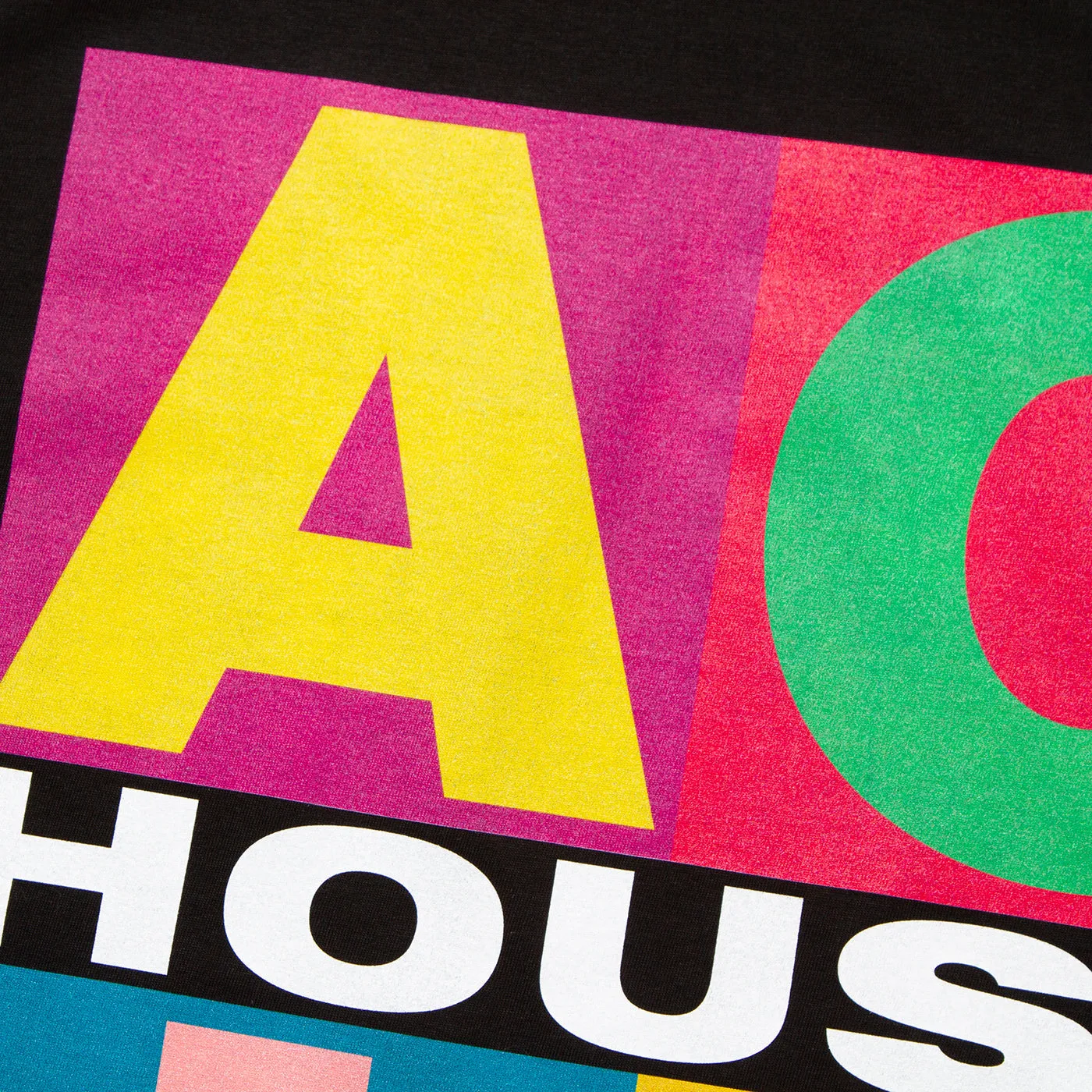 Squares Acid House Back Print - Tshirt - Black