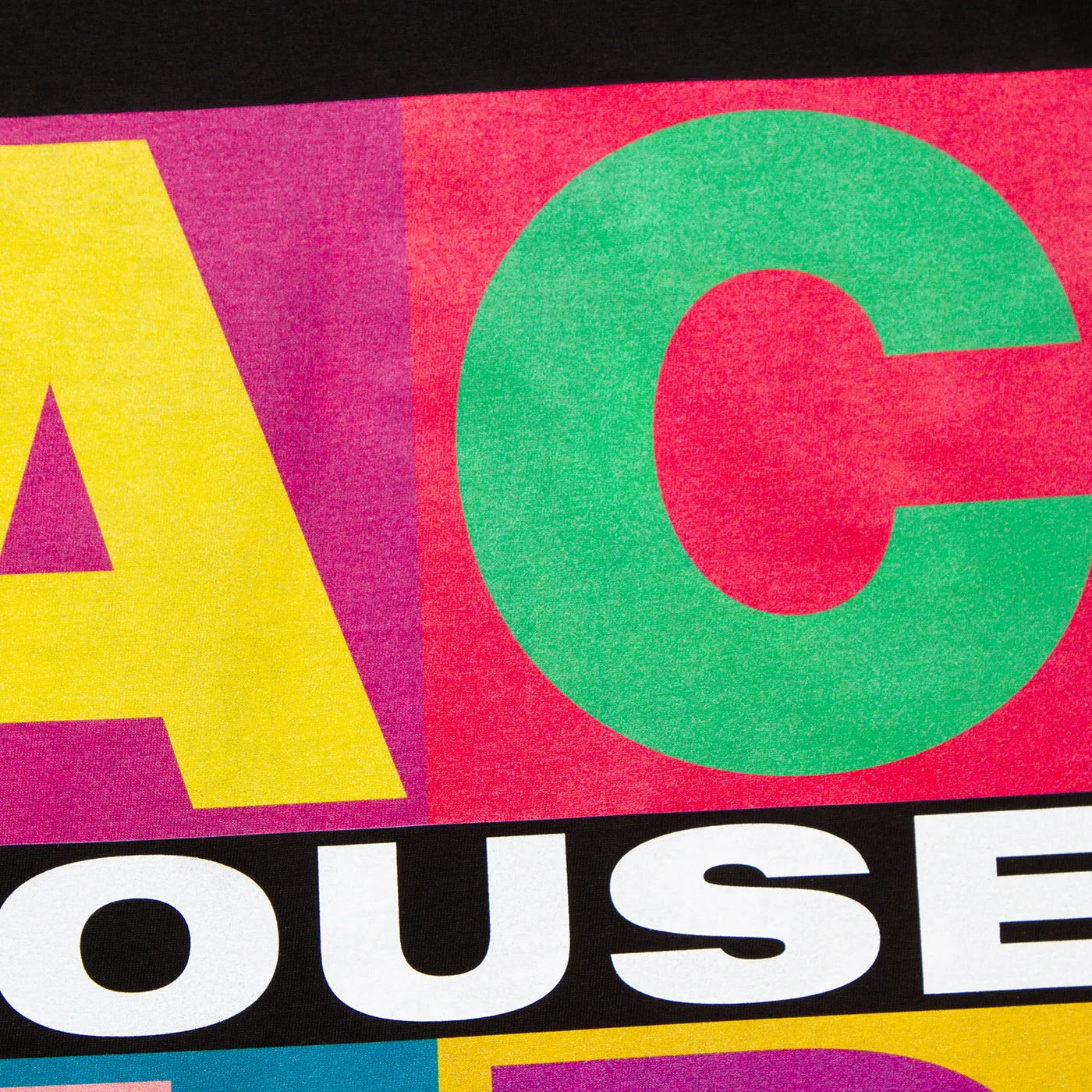 Squares Acid House Back Print - Tshirt - Black