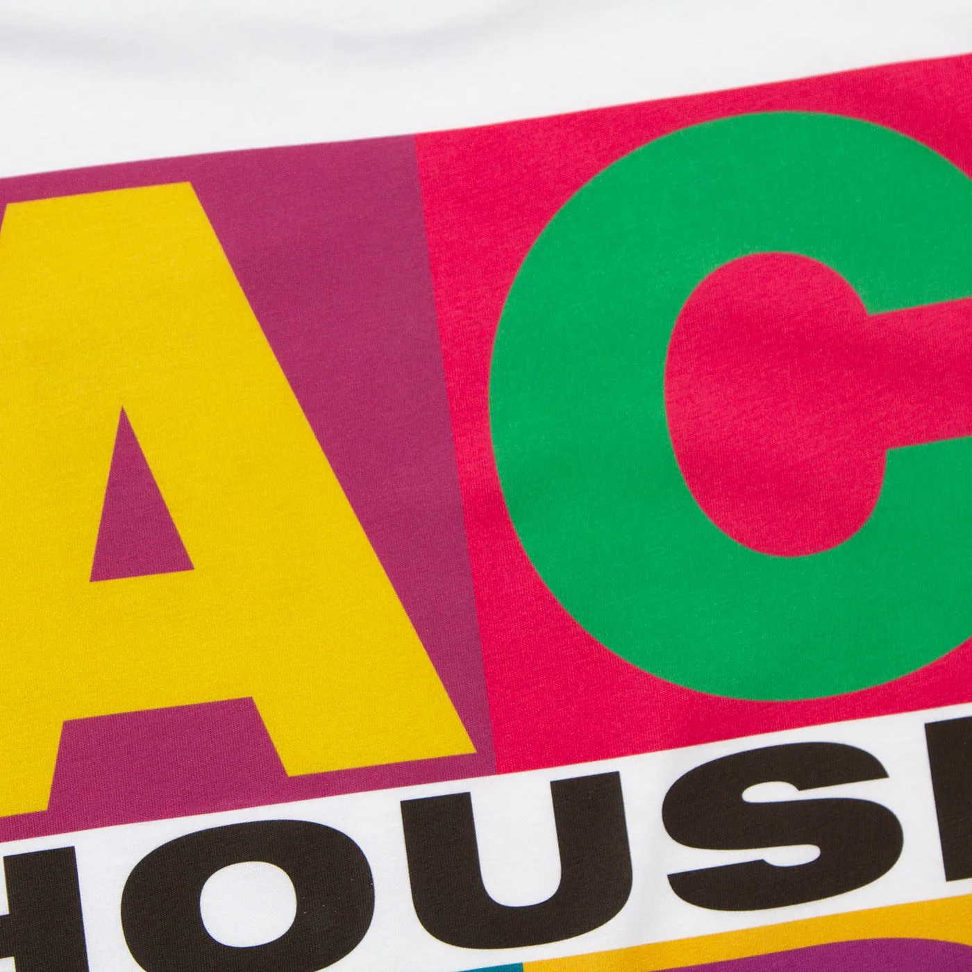 Squares Acid House Back Print - Tshirt - White