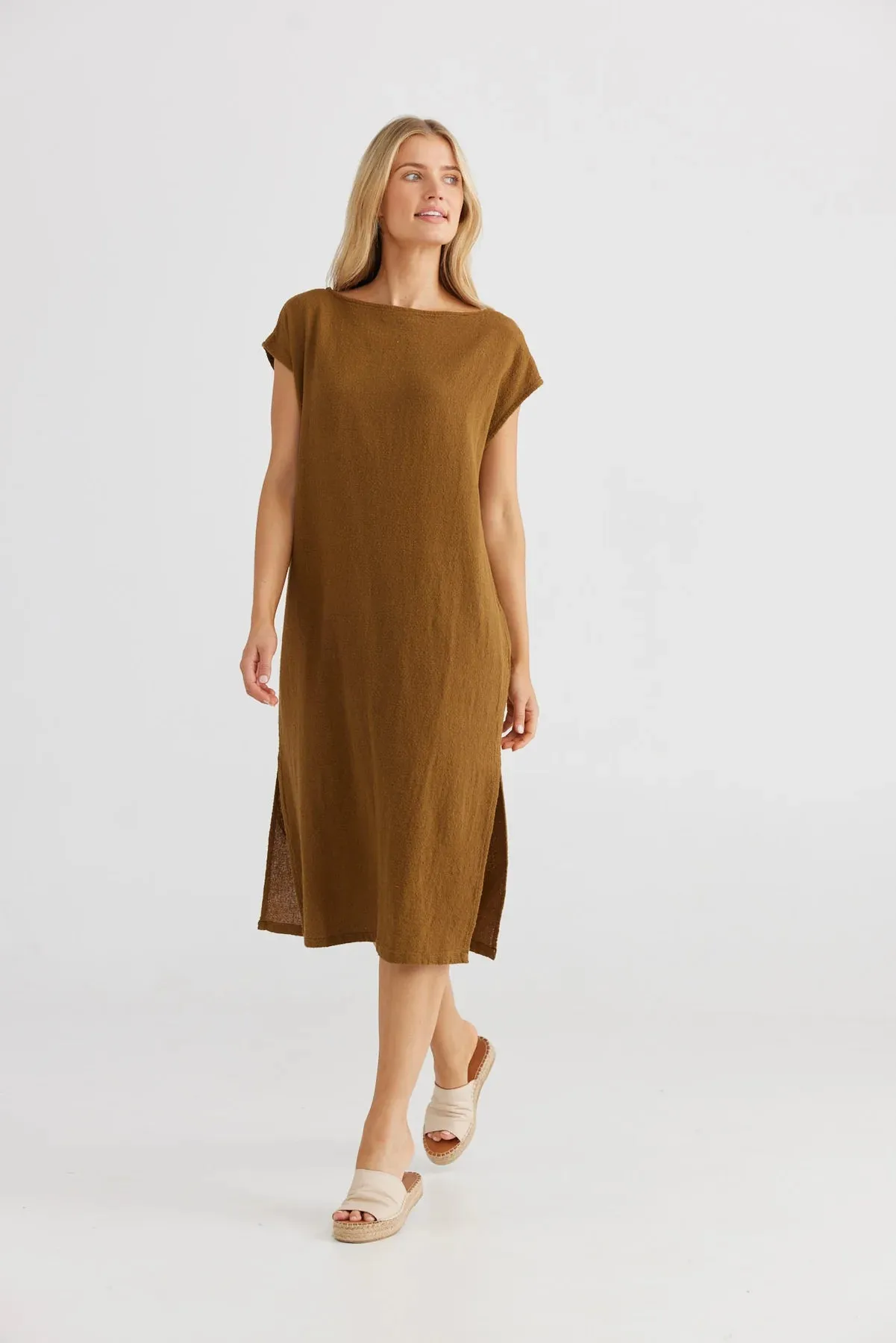 Sumba Dress - Basil Gauze