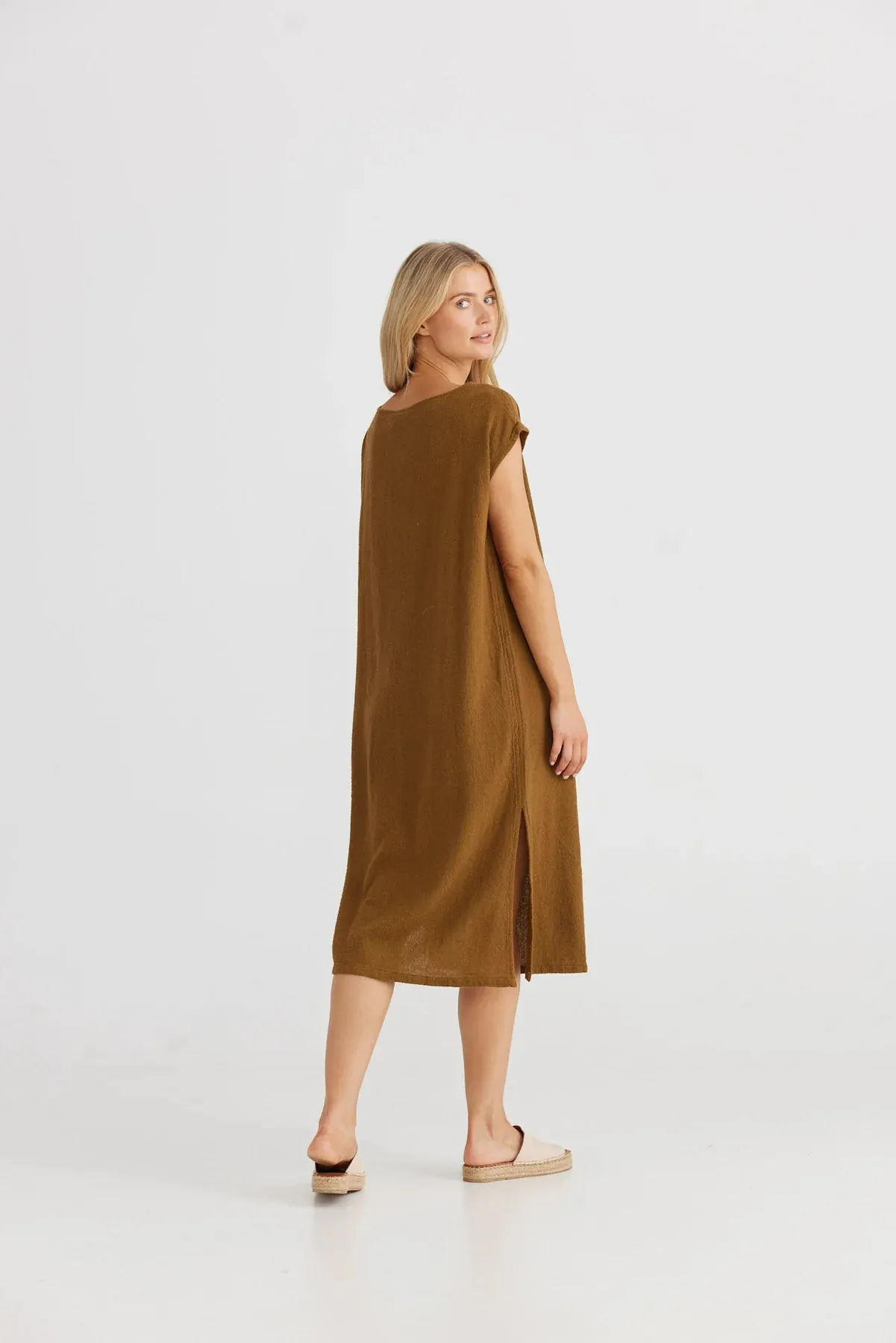 Sumba Dress - Basil Gauze