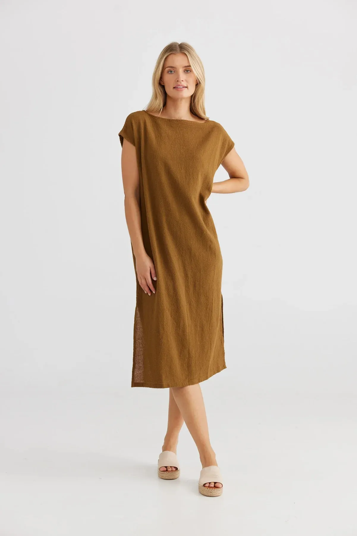 Sumba Dress - Basil Gauze