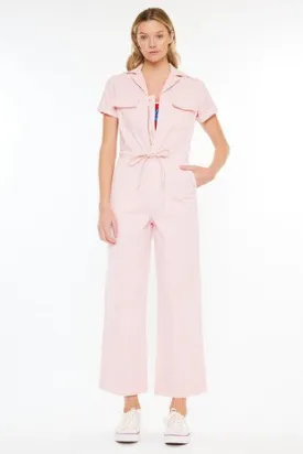 Summer Pink Wide Leg Jumpsuit