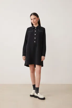 Suncoo Black Denim Dress