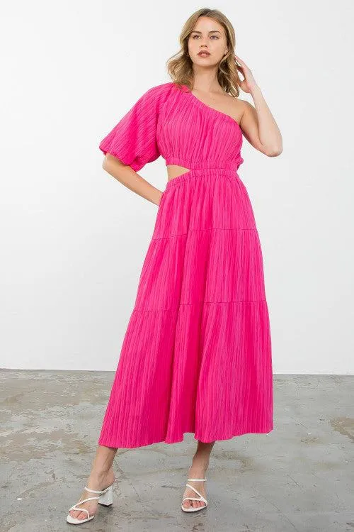 THML - Textured Cut Out Maxi Dress