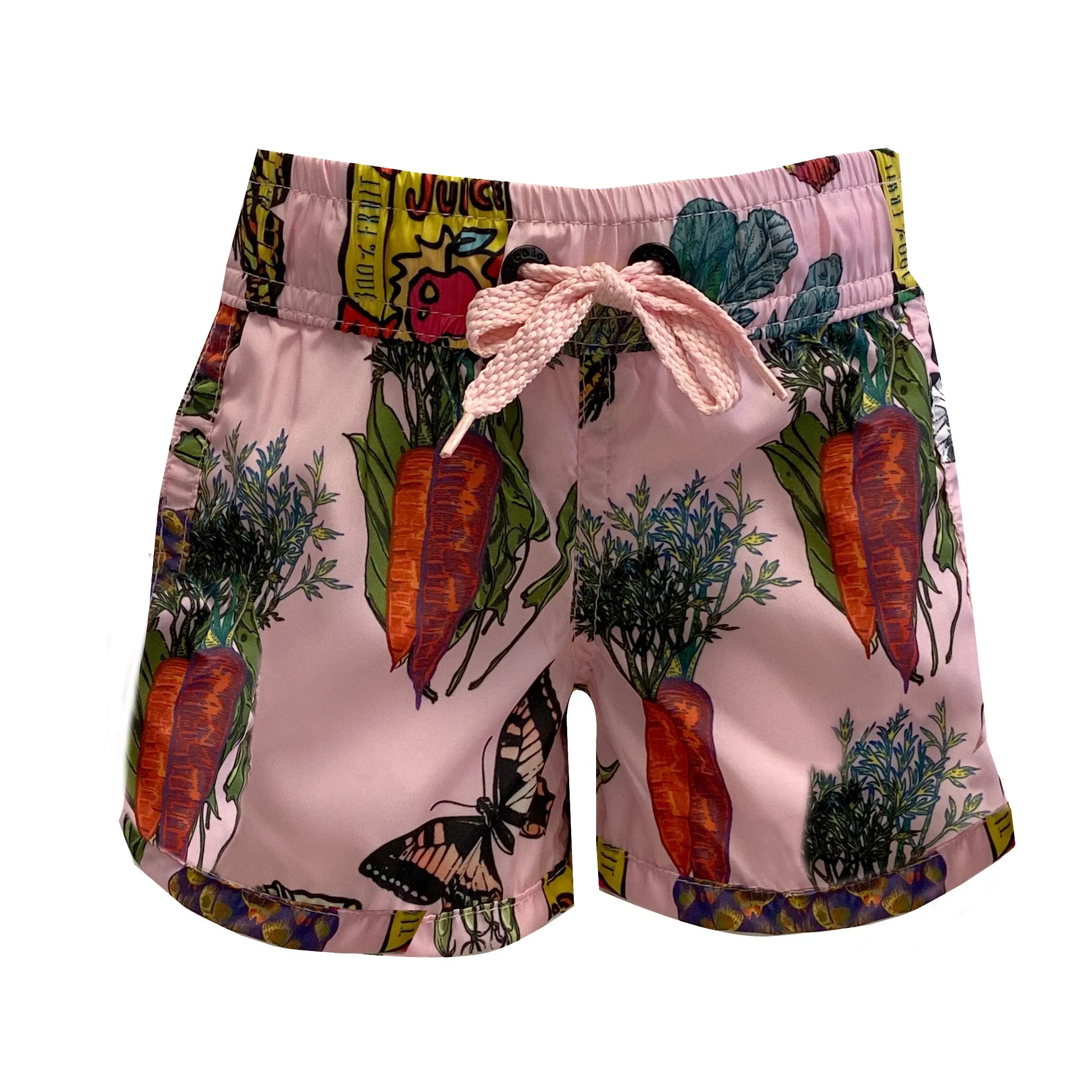 Veggies And Butterflies Girls Swim Shorts