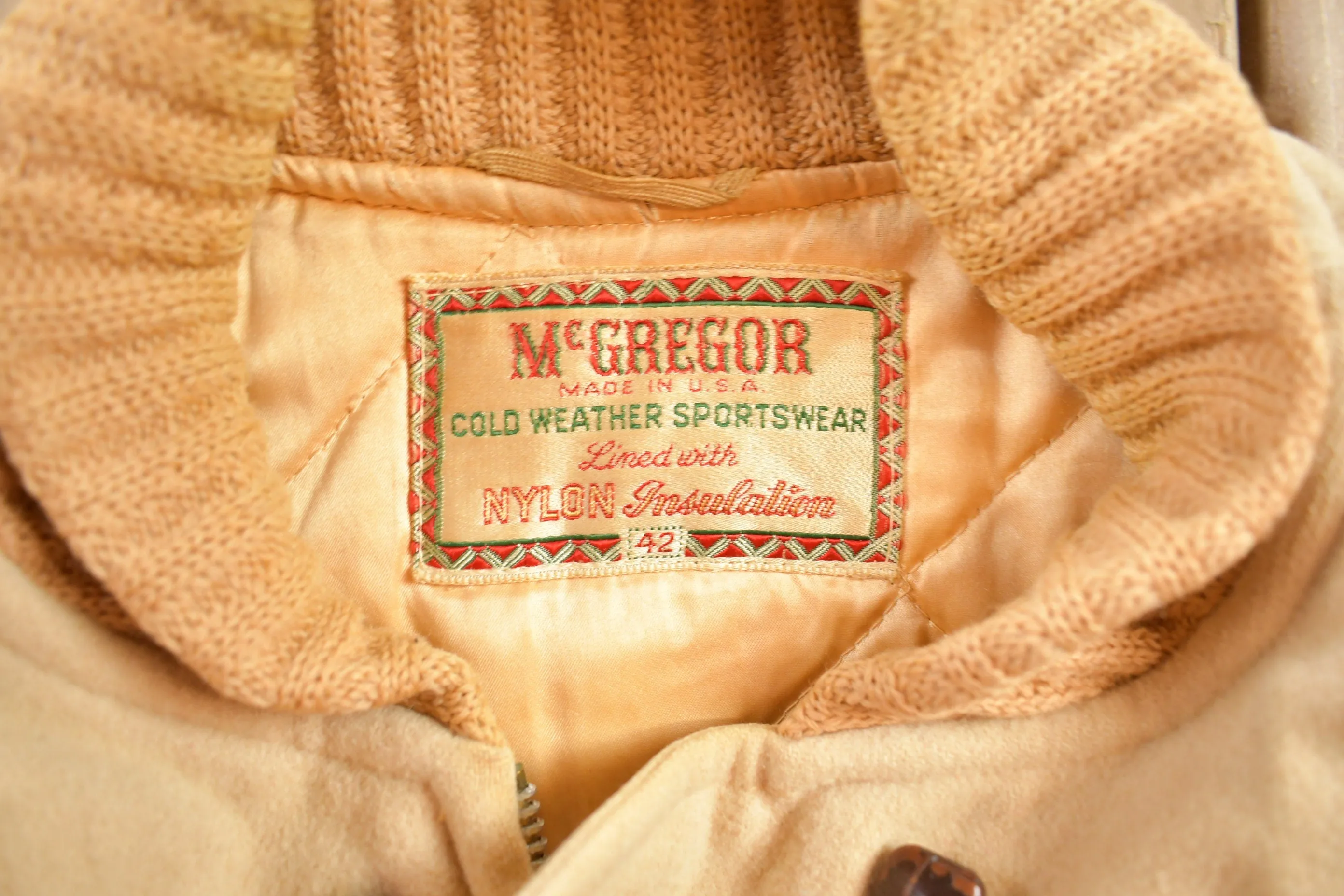 Vintage 1950s Mcgregor Wool Quilted Winter Jacket / Goose Down Fill / Vintage Bubble Jacket / Winter / Streetwear