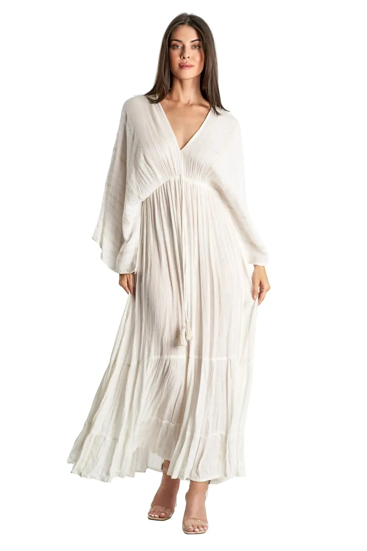 White Maxi Robe Resort Dress