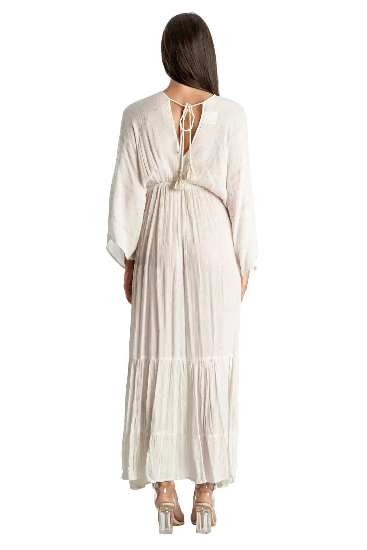 White Maxi Robe Resort Dress