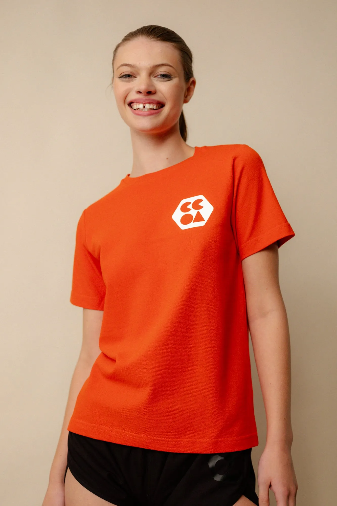 Women's Breathable T Shirt Plastic Free - Flame Red