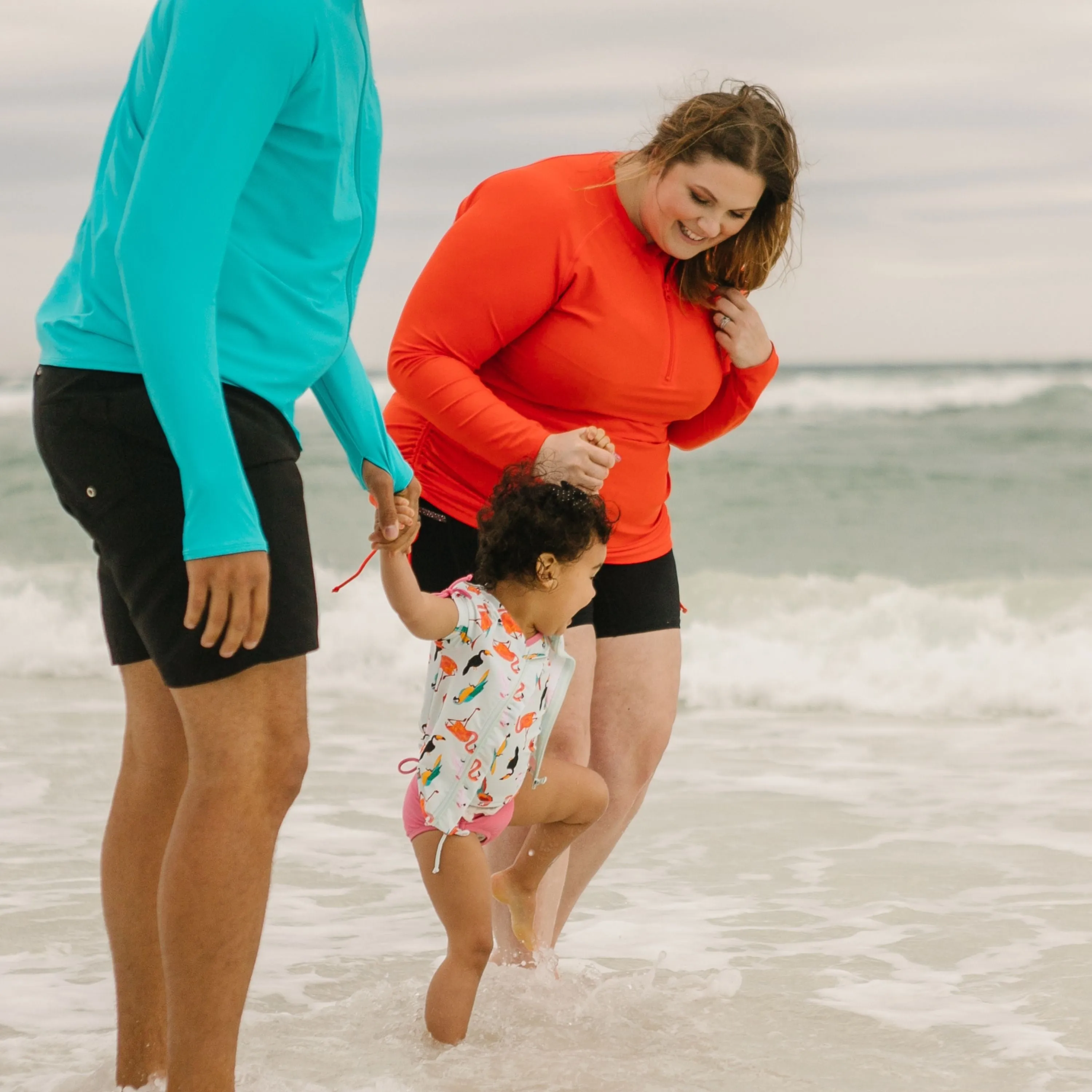 Women's Half Zip Swim Dress Cover Up | "Fiesta Red"