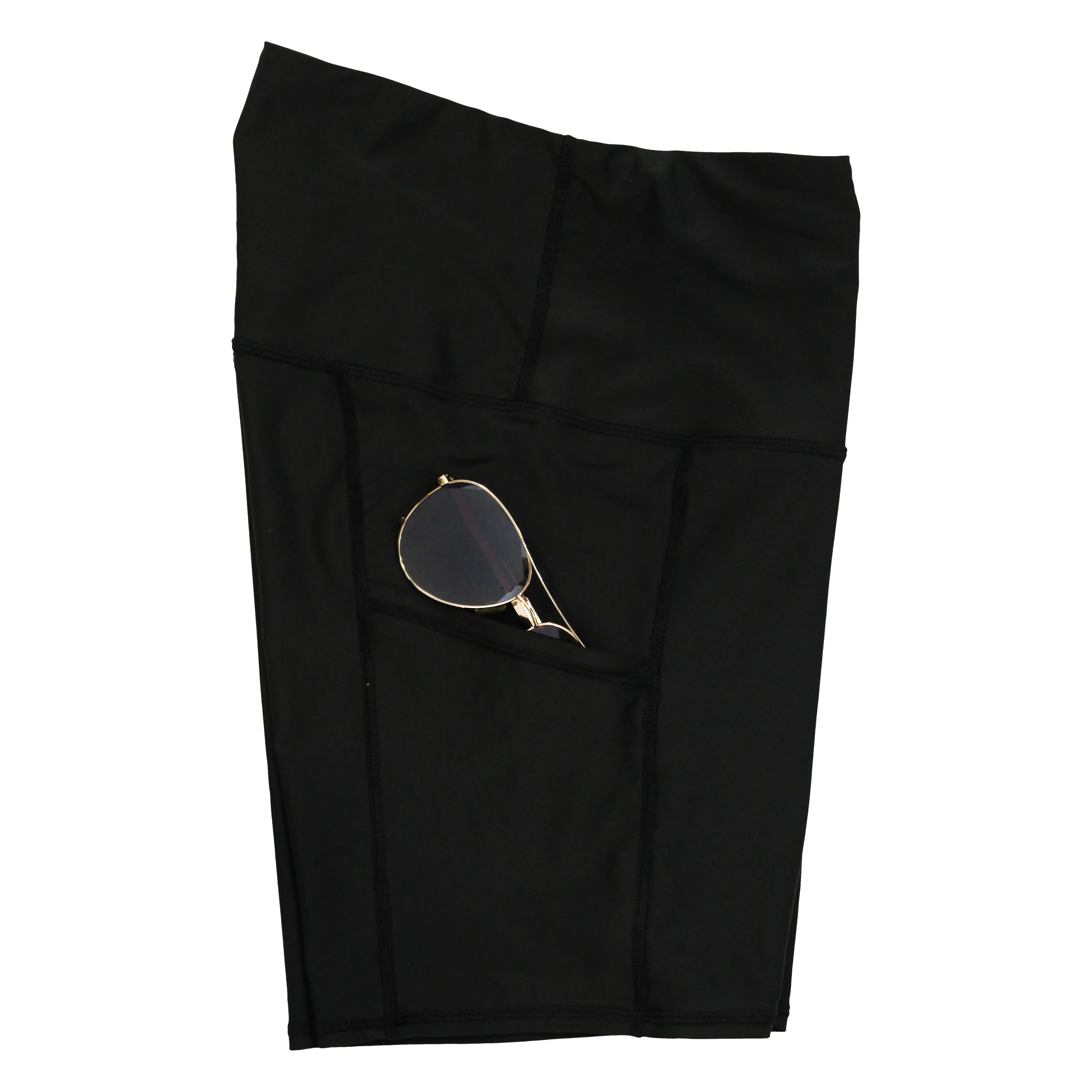 Women's Long Swim Bike Short with Pocket | “Black”