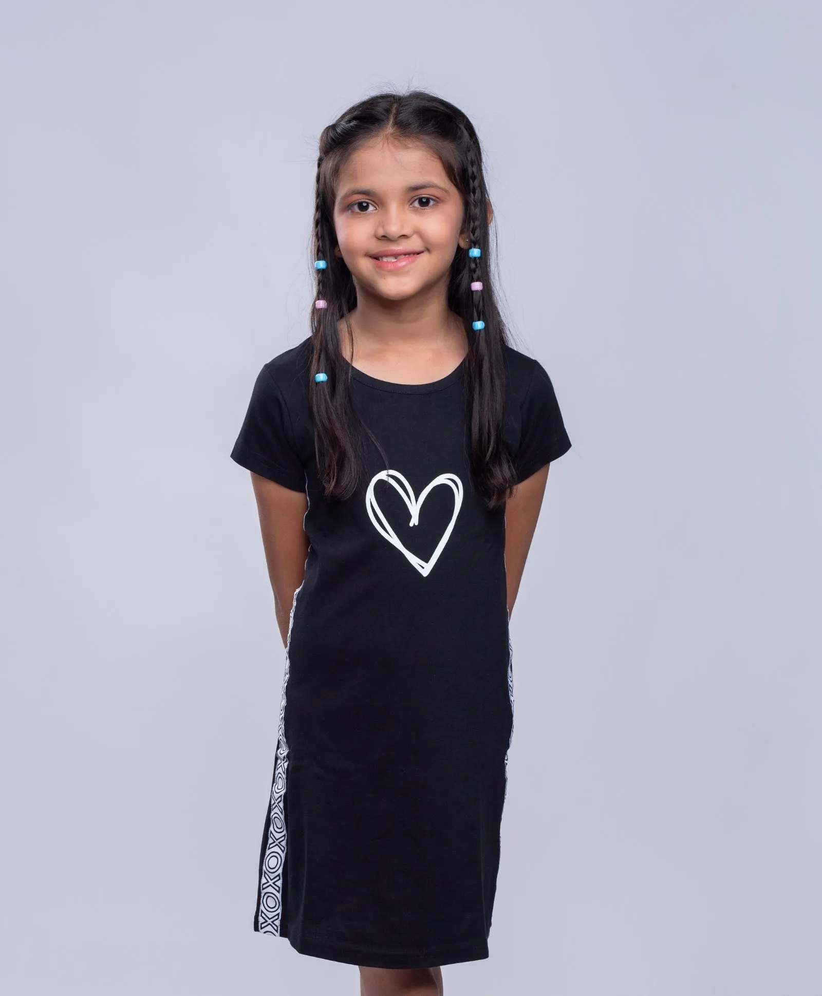 XOXO Print Girls T-Shirt Dress